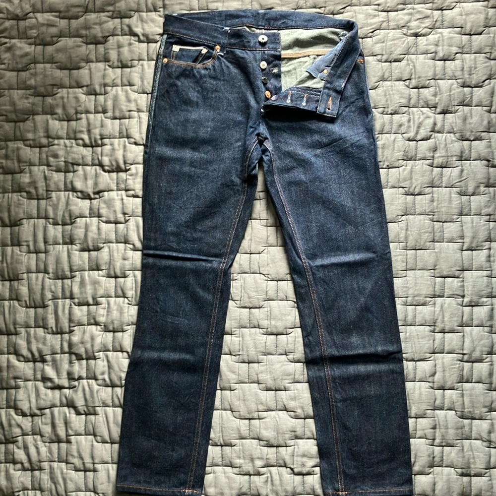 Armani Exchange Blue Slim Jeans with Contemporary Fading